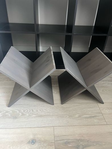 Pair of wooden inserts for Kallax unit