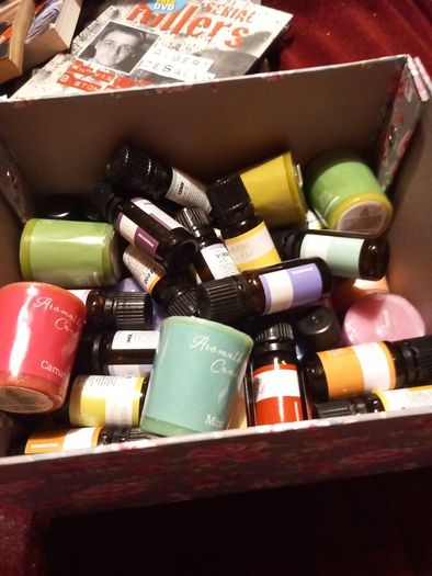 aromatherapy oils and candles