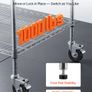 Kitchen Utility Cart 3 Tier Heavy Duty Adjustable Wire Storage Rack Image 5