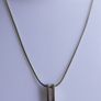 Vintage 925 Sterling Silver Pendant with Blue Stone on chain Image 2