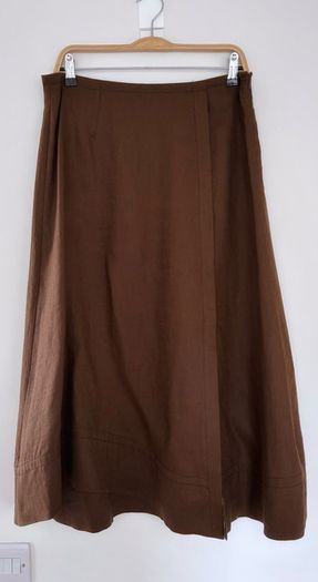Jigsaw Linen Wrap Detail Midi Skirt