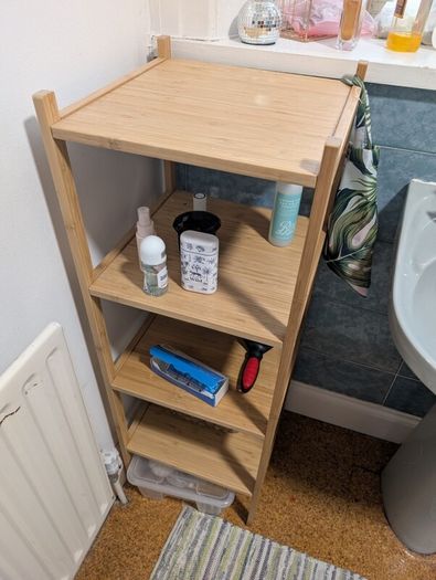 shelving unit bamboo
