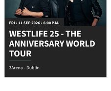 1x Westlife Standing Ticket