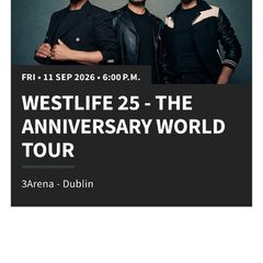 1x Westlife Standing Ticket