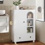 Bathroom Storage Cabinet with Large drawer, 60x30x89cm, White Freestanding Floor Cabinet, Adjustable Shelf & Anti-Tip Kit, Slim Bathroom Cupboard Organiser, 30cm Deep Image 2