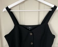 River Island Women's Black buttoned top