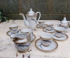1950s Japanese Dragonware Coffee Set