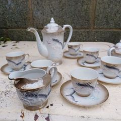 1950s Japanese Dragonware Coffee Set