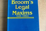 Brooms Legal Maxims 10th Edition 1939 Hardcover