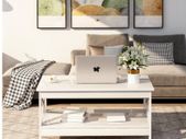 BRAND NEW Coffee Table Living Room Modern X Design Wood End Table with Storage Rack