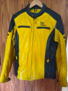 Rusty Stitches women's leather motorbike jacket size 16