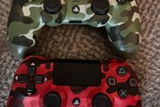 A Pair of Camo PS4 controllers