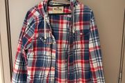 Hollister XL Hooded Checked Shirt Excellent Condition