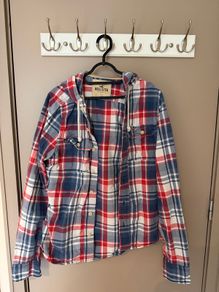 Hollister XL Hooded Checked Shirt Excellent Condition