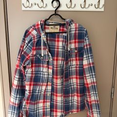 Hollister XL Hooded Checked Shirt Excellent Condition