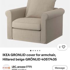 IKEA Gronlid Single Seater Sofa Cover