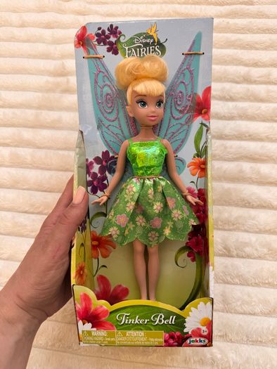 Disney Fairies Jakks Pacific Tinker Bell Fashion Doll approx. 23cm. Damaged Box and wing - a bit Please see photos