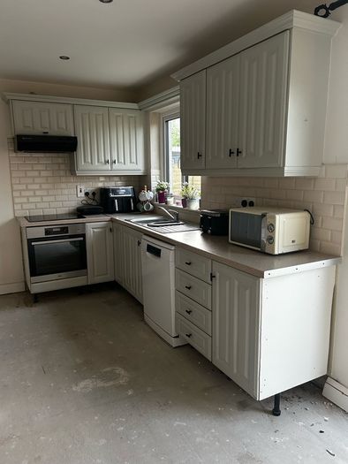 kitchen cabinets and counter top