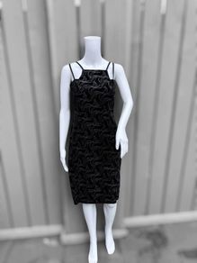 Pre Owned Quiz Vintage 90s Glitter Swirl Mini Dress