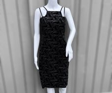 Pre Owned Quiz Vintage 90s Glitter Swirl Mini Dress