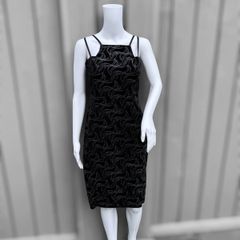 Pre Owned Quiz Vintage 90s Glitter Swirl Mini Dress