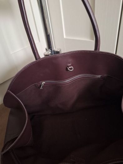 Large Burgundy Leather Tote bag from COS