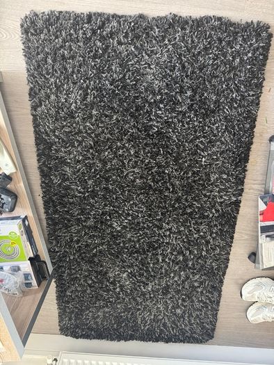 Black and grey rug