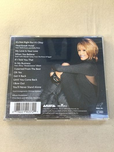 whitney houston my love is your love cd hits with promo sticker 90s vocal rnb dance pop