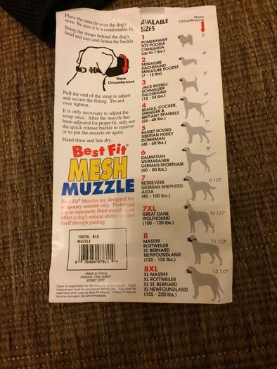dog muzzle