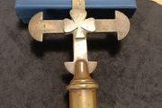 19 th century amazing brass bishops crosier top in the form of a cross