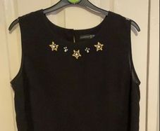 Black cropped top cute detail