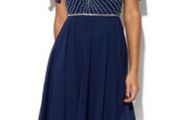 Virgo Lounge Navy embellished dress