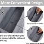 FREE SHIPPING Over Door Storage with 4 Pockets Strong and Durable, Hanging Wardrobe Storage Organiser Practical and Spacious, Hanging Storage With 2 Metal Hooks for Bathroom Office Bedroom Grey Image 3