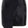 Bnwt Pretty Little Thing  Black Faux Leather Ring Belt Mini Skirt Size UK14 EU42 Postage Included Image 2