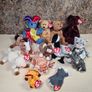 Vintage beanie babies soft toy bundle x 13  plush plushies 1990's  bear cat horse sheep giraffe elephant goose Image 2