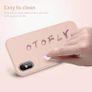 Liquid Silicone Case For iPhone X / XS Luxury Thin Soft Phone Cover New Pink Sand - FHT3IPXLK Image 3