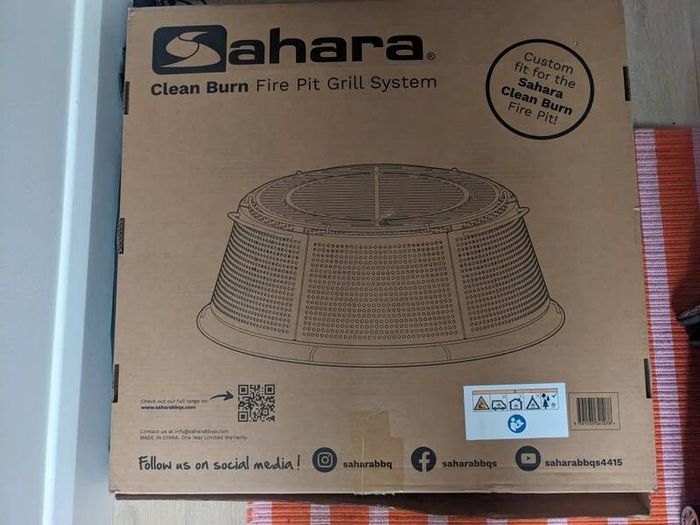 Sahara fire pit grill system