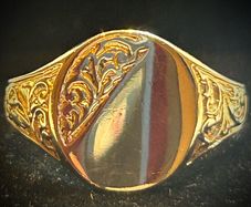 9K Gold Signet Ring