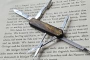 Vintage 1950s Victoria Victorinox Buffalo Horn Executive 74mm Swiss Army Knife Discontinued Collectable