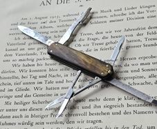 Vintage 1950s Victoria Victorinox Buffalo Horn Executive 74mm Swiss Army Knife Discontinued Collectable
