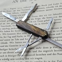 Vintage 1950s Victoria Victorinox Buffalo Horn Executive 74mm Swiss Army Knife Discontinued Collectable