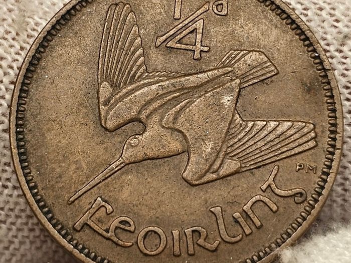 Ireland 1937 1/4d Farthing Coin