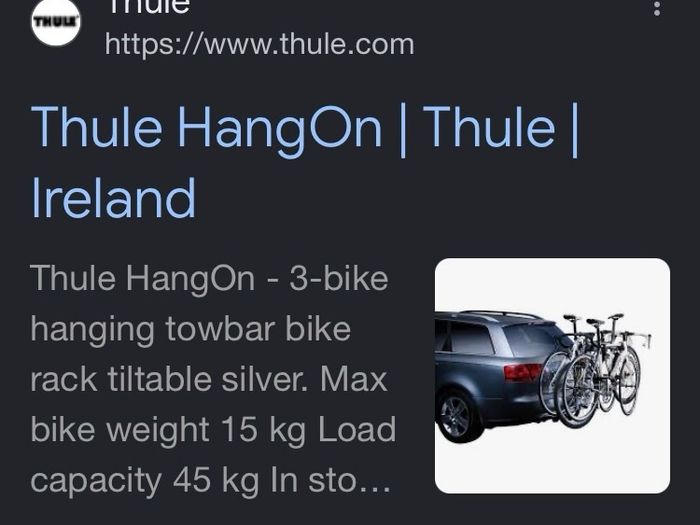 Thule Hangon 972 3-bike Rack