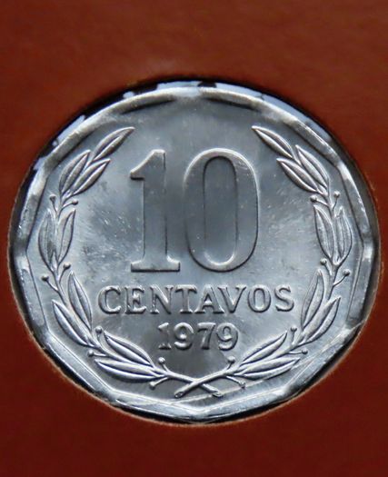 Chile 1979 Vintage Coin Stamp cover BUNC