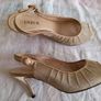 Gold Slingback Peep Toe Heels - Size 6 Image 3
