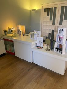 3 section reception desk retail area