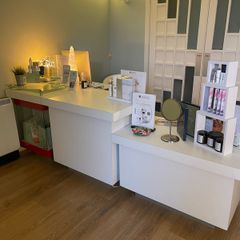 3 section reception desk retail area