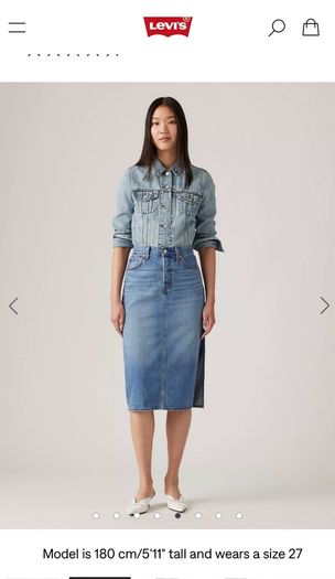 Levi's midi denim skirt