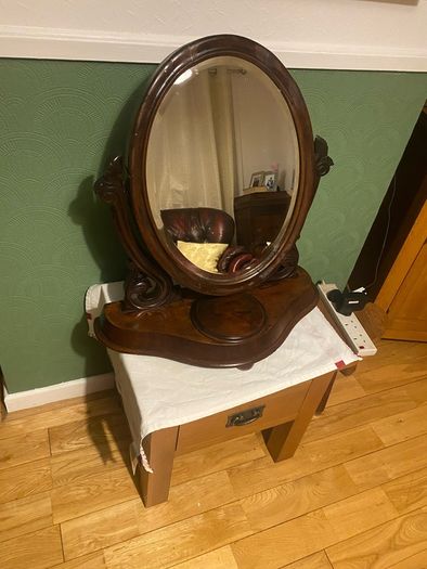 Victorian oval  mirror