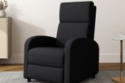 Recliner armchair reclining lounge chair - back adjustable up to 160 integrated footrest
